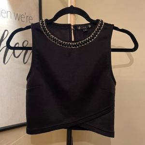 Iris Black Short Top